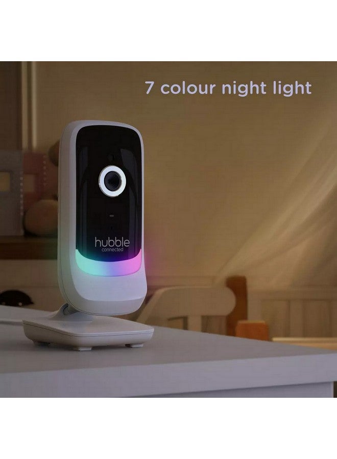 Hubble Nursery Pal Essentials Smart Baby Monitor with Fixed Camera White and Black 11.5 x 18 x 7.2 cm 4499-WHAE-01 - Image 4